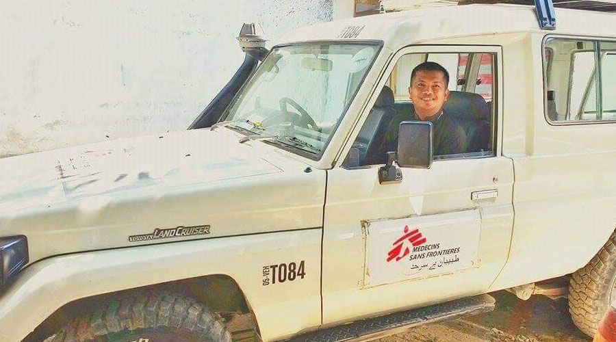 Stephen Hernandez in MSF branded vehicle