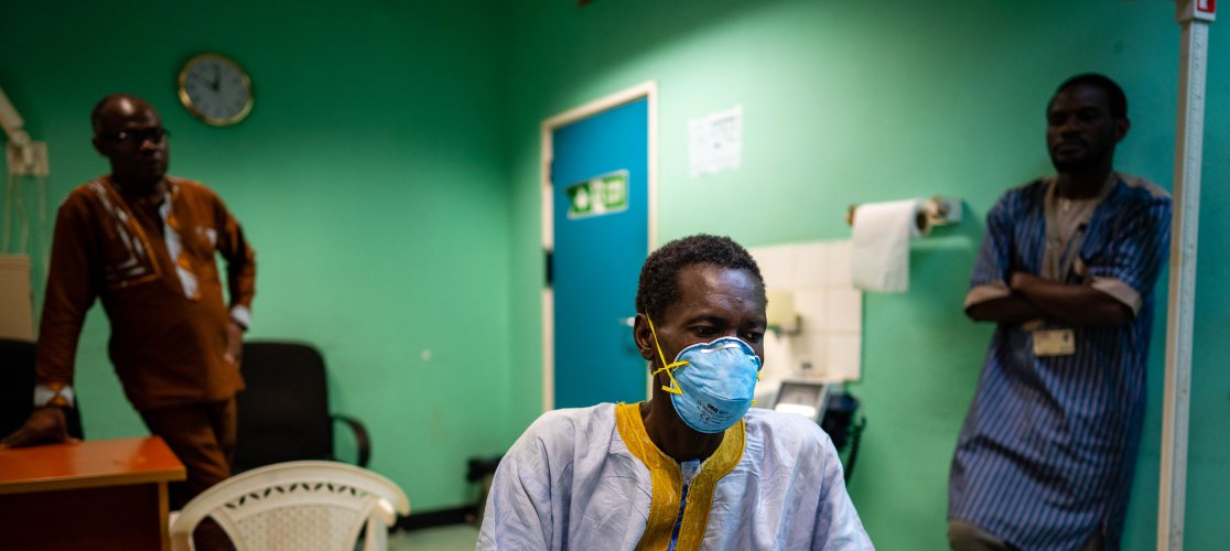 Patient in TB clinic, MRC Gambia - October 2019