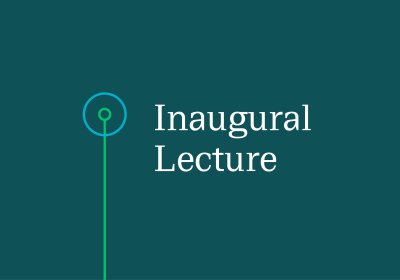 Green slide with the words &#039;Inaugural Lecture&#039; in white text