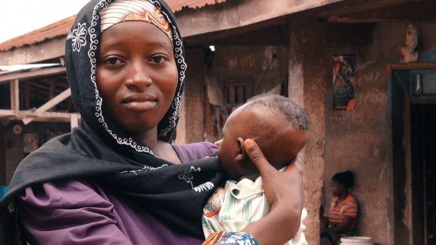 Woman and her baby in Nigeria.