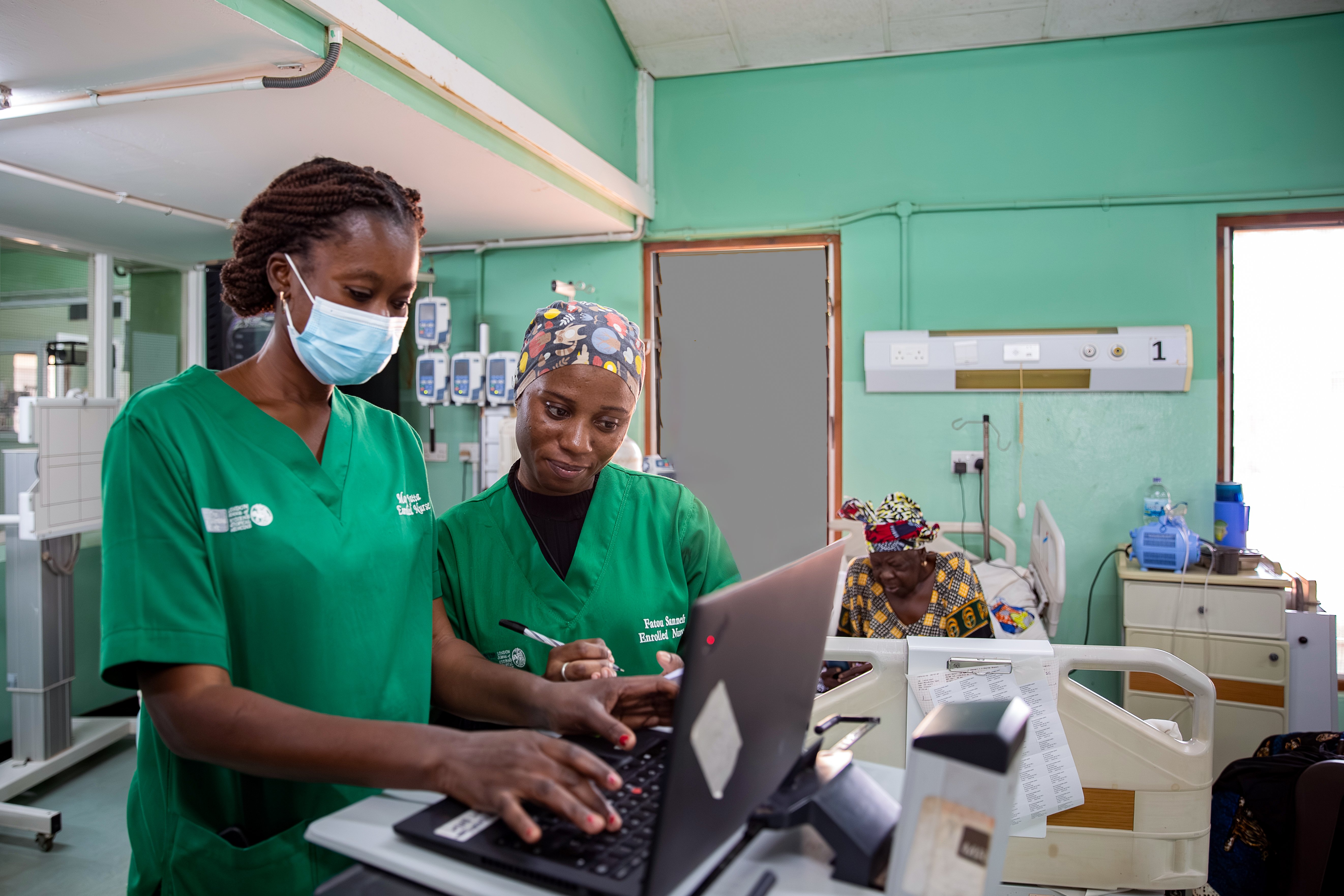 Nurses working at the clinic in MRC Gambia - Fajara Campus