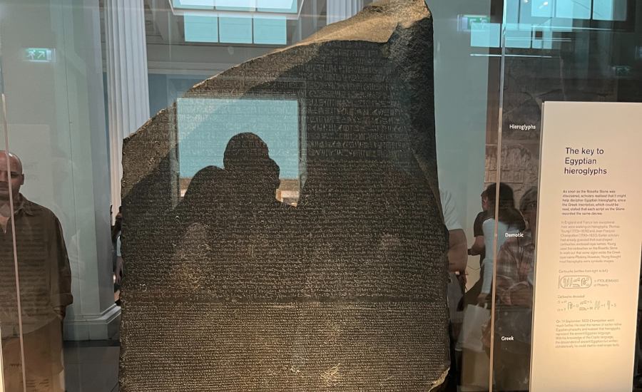 The Rosetta Stone. Photo by Kaitlin Santana.
