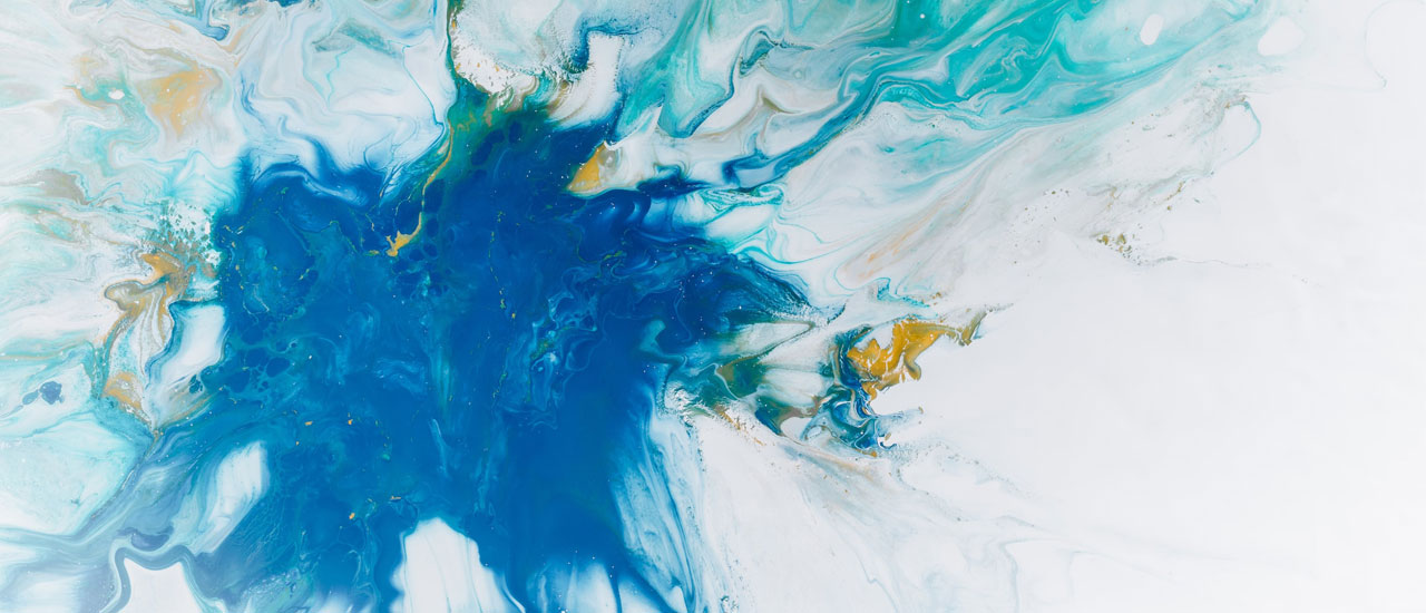 Blue abstract paint splash. Credit: Pawel Czerwinski via Unsplash
