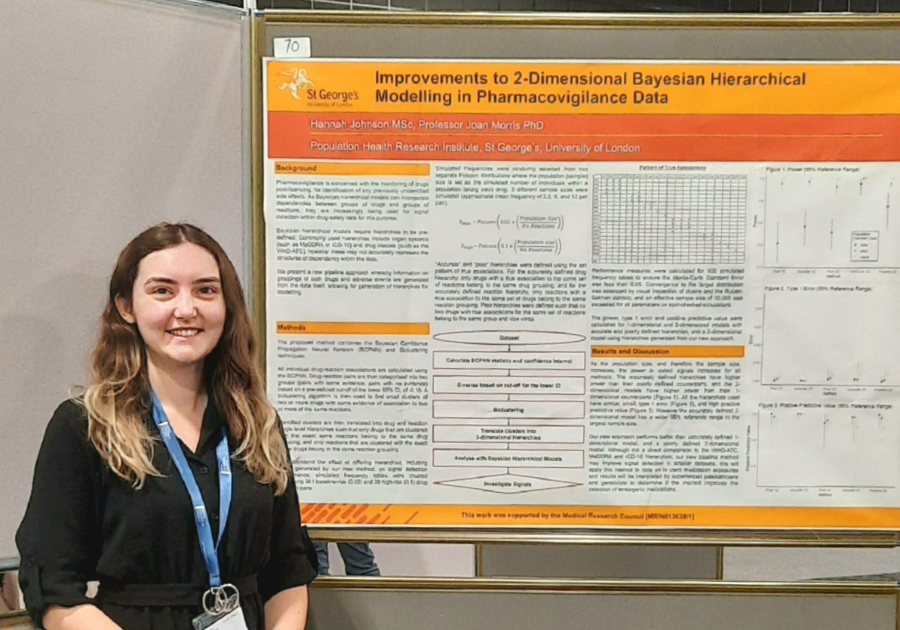 Hannah at a poster event.