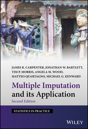 Front cover of the second edition of 'Multiple Imputation and its Application'. It shows a photo of a mannequin from Hong Kong, taken by Harvey Goldstein, with some parts knocked off (and hence missing).