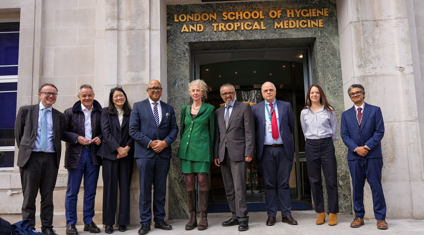 LSHTM researchers with DG Dr Tedros 