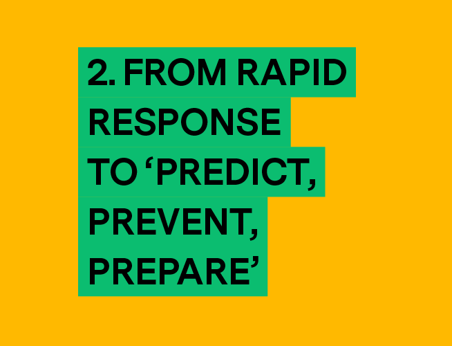 From rapid response to predict, prevent, prepare