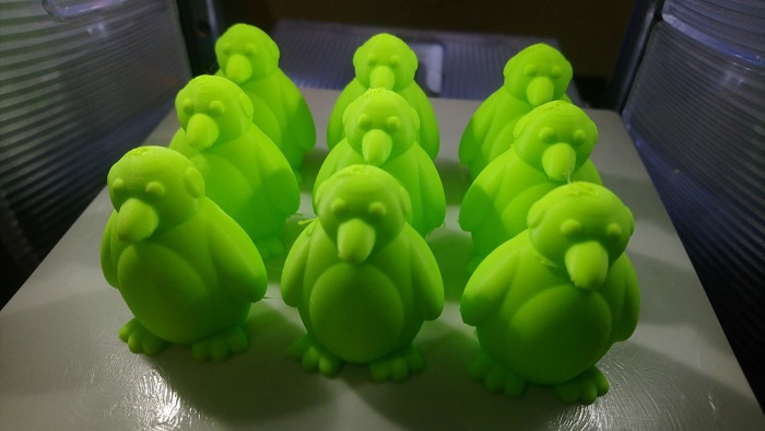 Caption: Toys on 3D printer to be embedded in 'Surprise Soaps' Credit: Field Ready