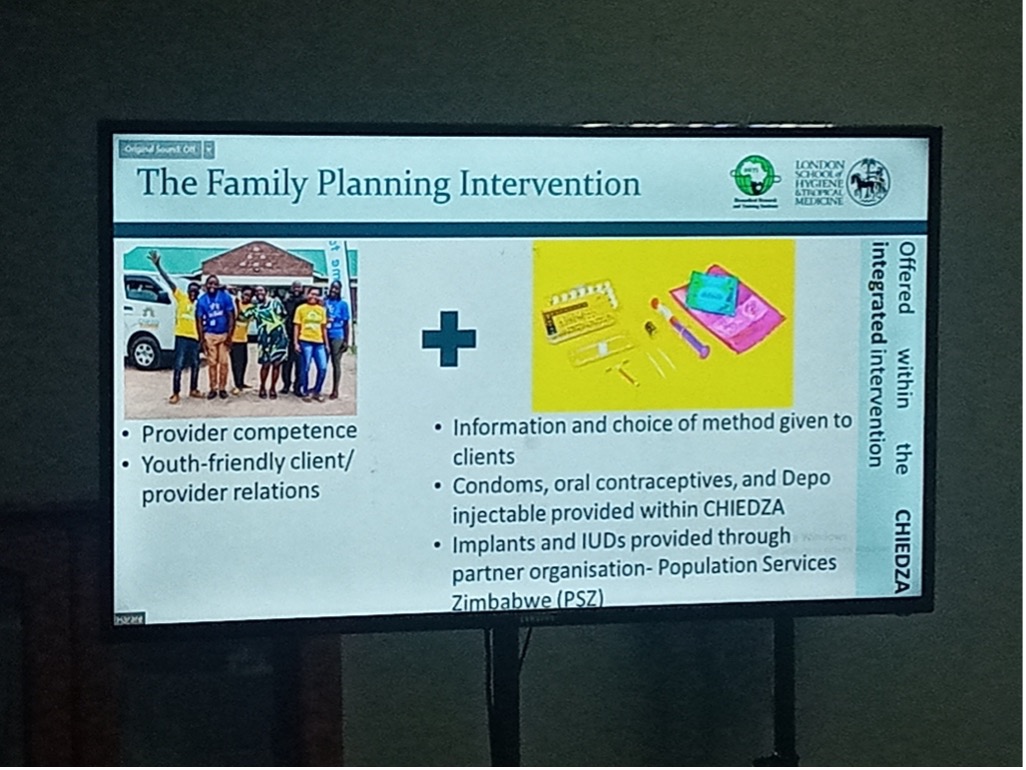 Constancia’s presentation on the family planning intervention in the CHIEDZA trial, Zimbabwe
