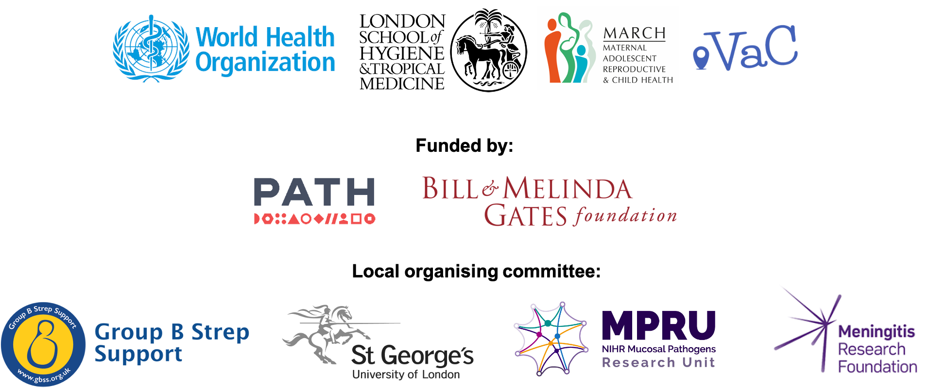 Global conference on Group B Strep- Accelerating evidence-based action, for every family, everywhere - collaborators logo