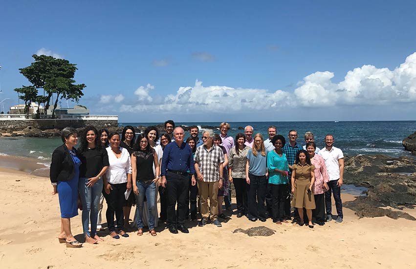 Group photo on the beach