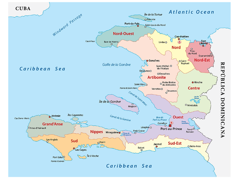 Map of Haiti © World Atlas