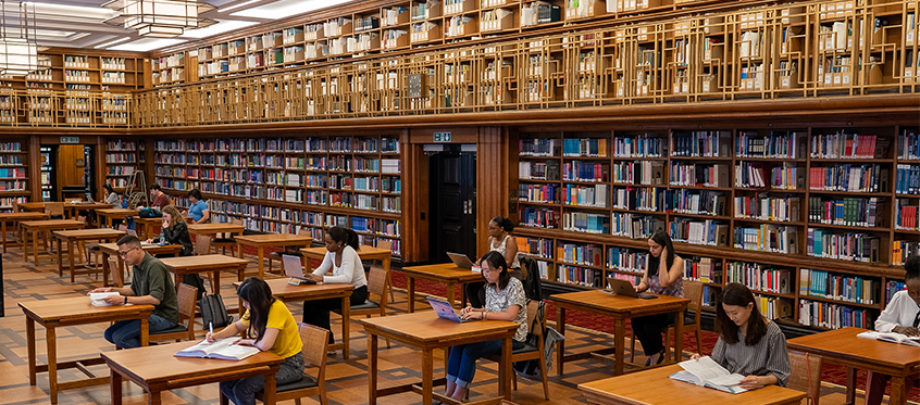 Students Studying in the library