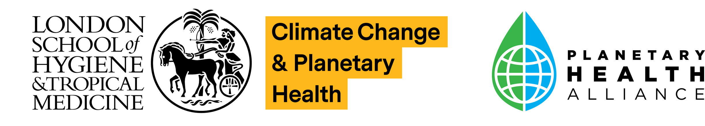 LSHTM Centre for Climate Change & Planetary Health and Planetary Health Alliance logo