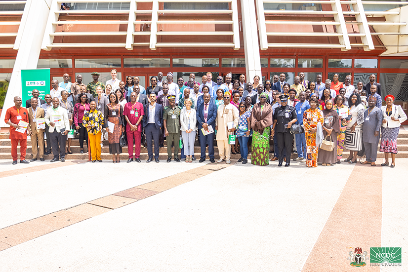 NCDC mpox launch group photo outside headquarters