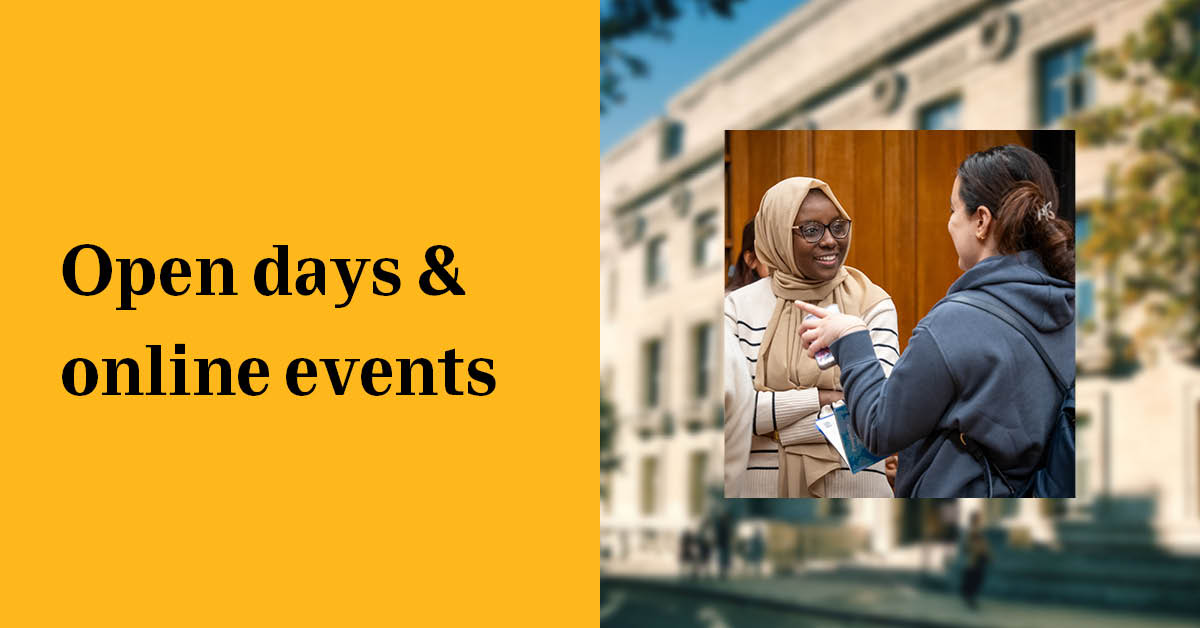 Open days and online events