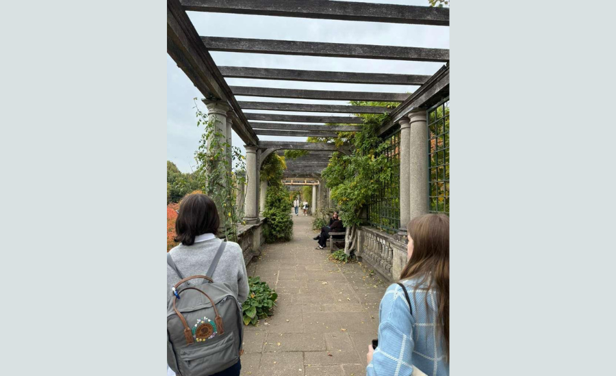 Students walking at Hampstead Heath