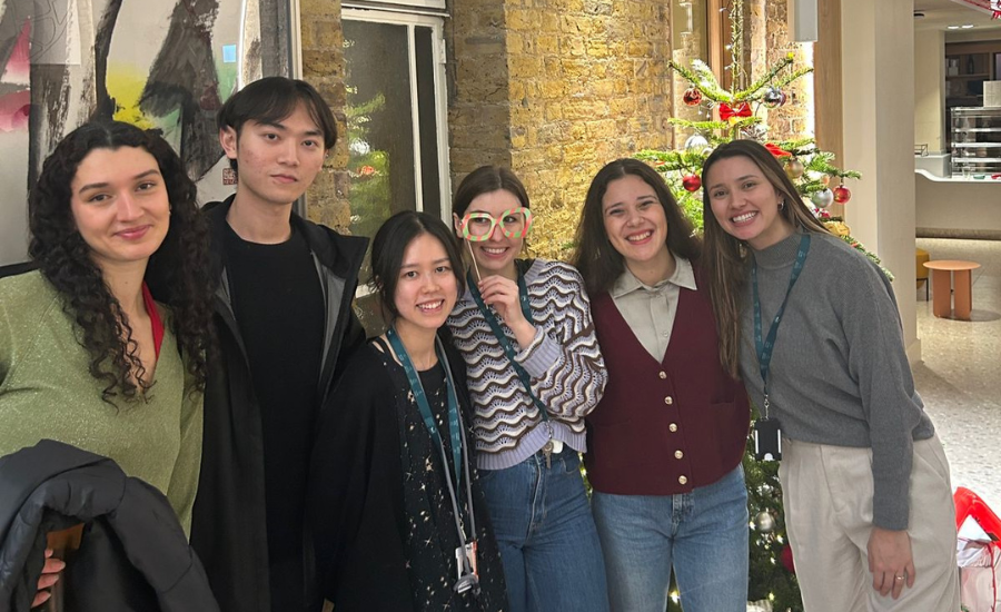 LSHTM Students at a Christmas Party.