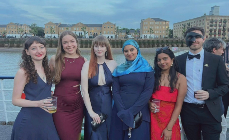 LSHTM students at the end-of-year boat party.