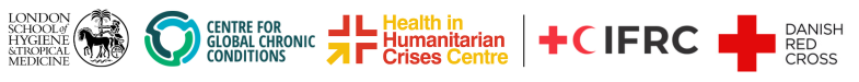 Logos of LSHTM, IFRC and Danish Red Cross