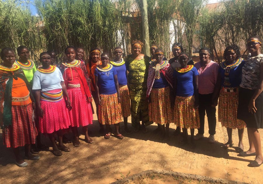 Dr Wasunna at a community engagement event in West Pokot, Kenya