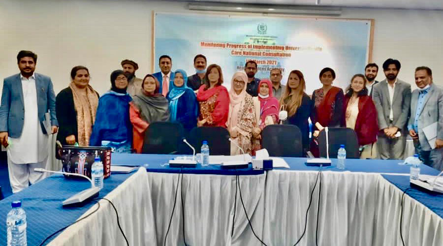 Pakistan delegates from federal and provincial Health Departments, Ministry of Planning Development & Reforms, Ministry of Climate Change, Health Services Academy, and development partner organizations attend National Workshop on Intersectoral Policies for Health in Pakistan