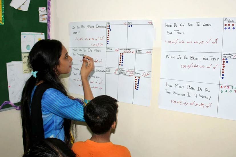 People taking part in workshop