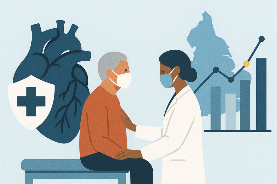 Graphic of nurse and patient