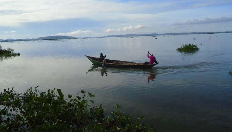 Two people in boat