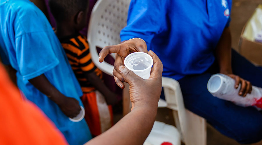 A patient is given a does of IV and DP as part of a trial attempting to eradicate malaria