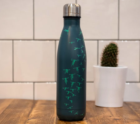 LSHTM flask bottle with mosquitos