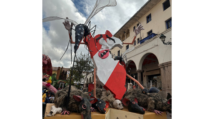 Winston Lam in Cusco, where exhibits including one of Peru’s journey battling malaria were displayed