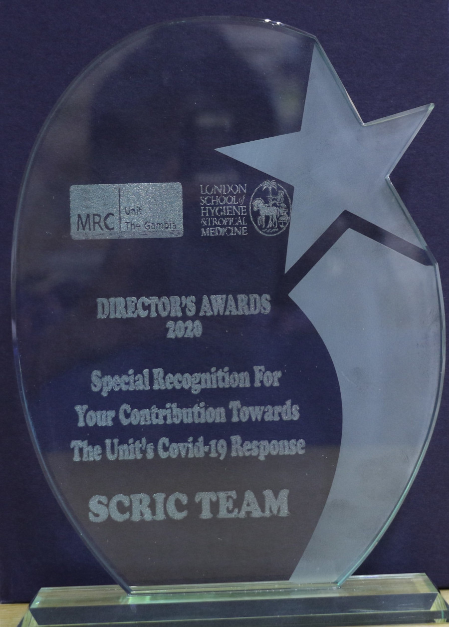 MRC Gambia News MRCG at LSHTM Dual Director's Awards - trophy
