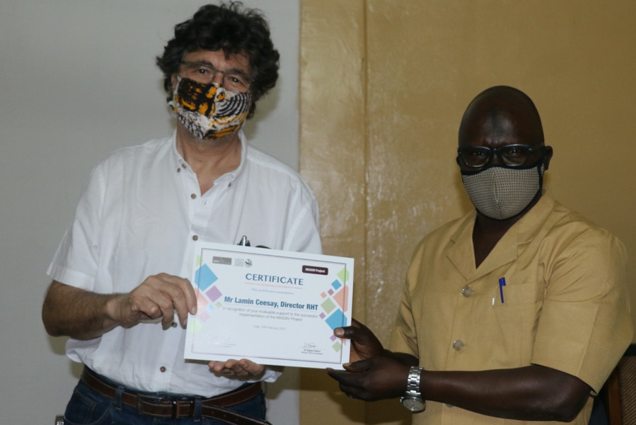 MRC Gambia News Massiv Team awarded certificates