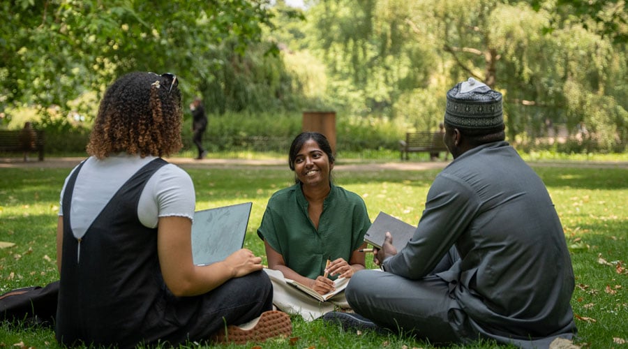 MSc students in park
