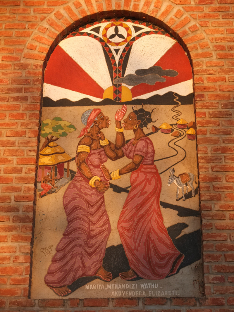 The mural at Mua Parish, Malawi: Copyright Sarah Walters