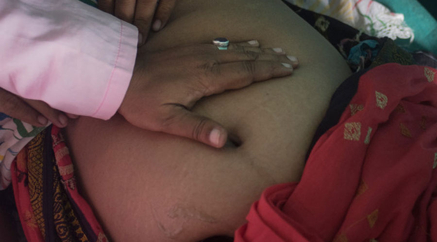 Pregnant patient at Chandanpur Clinic