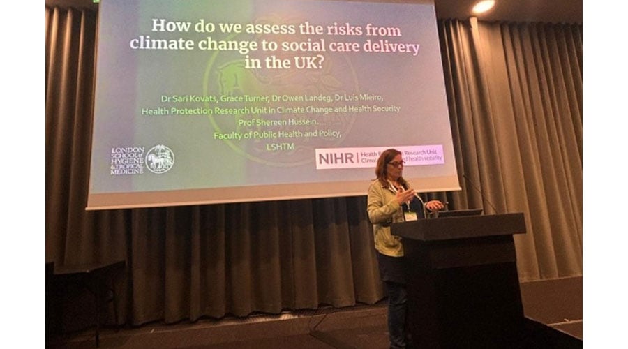 Sari Kovats (LSHTM) presenting on the HPRU work at the European Public Health Conference