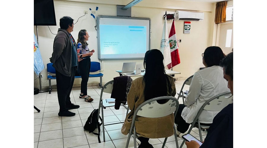 Study team - technical training session at the Hospital de Ventanilla, Callao