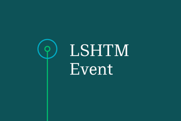 Green slide with LSHTM Event in white text