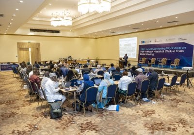 A wide shot Advancing Pan-African Health Data Sharing workshop Advancing Pan-African Health Data Sharing workshop