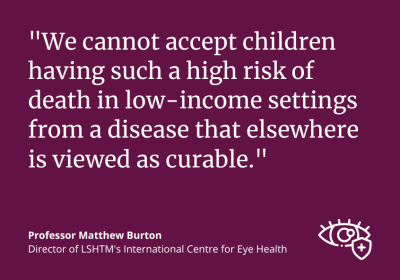 Matthew Burton said: "We cannot accept children having such a high risk of death in low-income settings from a disease that elsewhere is viewed as curable."