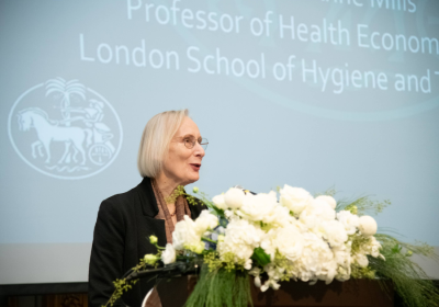 Professor Anne Mills giving her commemorative retirement lecture in Mahidol University, Thailand on 17 October 2025