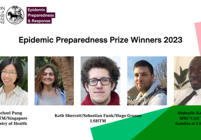 CEPR branded photocard showing headshots of winners of Epidemic Preparedness Response Prize 2023