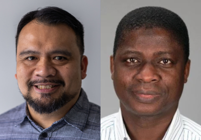 Dr Julius Hafalla (left) and Dr Muhammed Afolabi, the new VaC Co-Directors. 