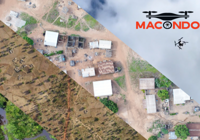 Macondo's aeerial images captured using drones for malaria control and risk mapping in South America, Southeast Asia and sub-Saharan Africa.  