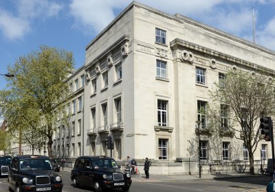 Image: The London School of Hygiene &amp; Tropical Medicine from Gower Street. Credit: LSHTM