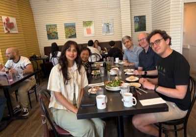 5 individuals attending brunch for LSHTM Montreal Chapter