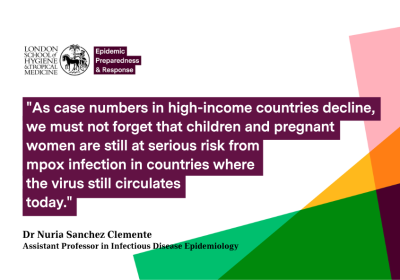 Dr Nuria quote card about review on mpox risks in endemic countries
