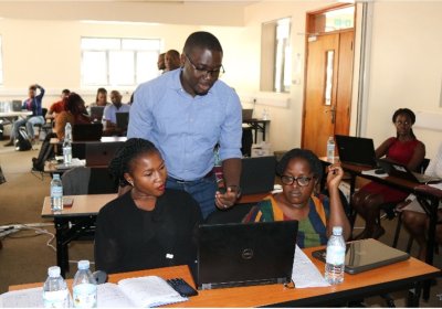 Researchers taking part in STATA training